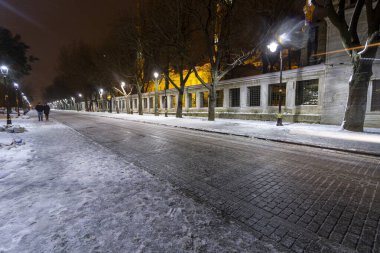 Sultanahmet Square Winter and night, Hagia Sophia Mosque and Blue Mosque