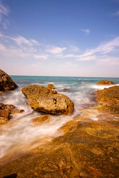 Sile One Fishing Towns Istanbul Many Waves Rocky Areas — Fotografia de Stock