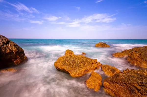 Sile One Fishing Towns Istanbul Many Waves Rocky Areas — Fotografia de Stock