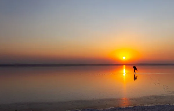 Der Salzsee Ist Der Zweitgrößte See Der Türkei — Stockfoto
