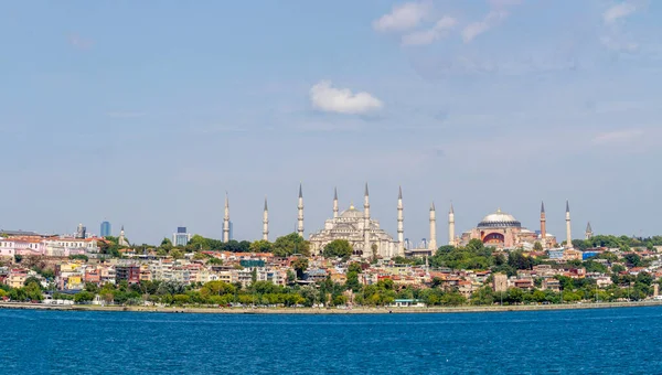 Fantastic view of Blue mosque and Hagia Sophia