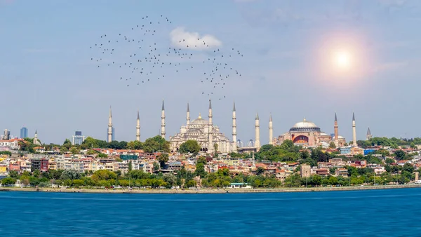 Fantastic View Blue Mosque Hagia Sophia — Stockfoto