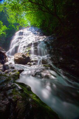 Waterfall; a long and beautiful waterfall is between the forest trees in Turkey Duzce; local name is Guzeldere