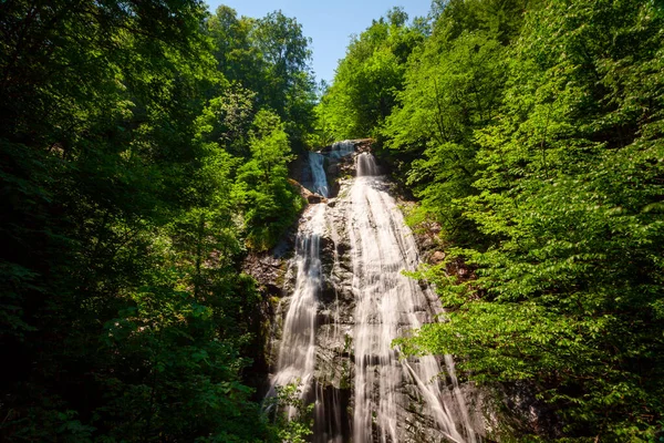 Waterfall Long Beautiful Waterfall Forest Trees Turkey Duzce Local Name — Stock fotografie