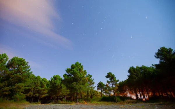 Karaburun harbor and Karaburun lighthouse, night star photography and astrophotography