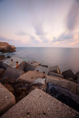 Istanbul karaburun port, photos taken with long exposure technique