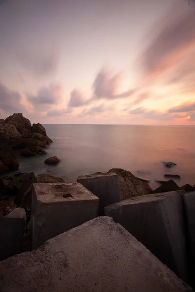 Istanbul Karaburun Port Photos Taken Long Exposure Technique — Stok fotoğraf