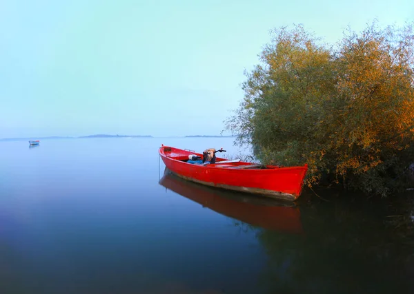 Vissersboot Golyazi Village Turkije — Stockfoto