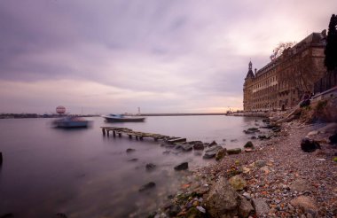 Haydarpasa Train Station, photographed with long exposure technique, is an excellent historical building.