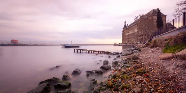 Haydarpasa Train Station Photographed Long Exposure Technique Excellent Historical Building — Stock Photo, Image