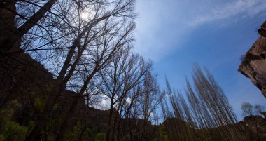 Kapadokya'daki Ihlara Vadisi. Ihlara Vadisi (Peristrema Manastırı) veya Ihlara Geçidi, Türkiye'nin yürüyüş gezileri için en ünlü vadisidir..