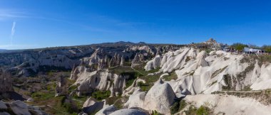 Pigeon Valley, one of the most beautiful valleys of Cappadocia, was shot panorama.