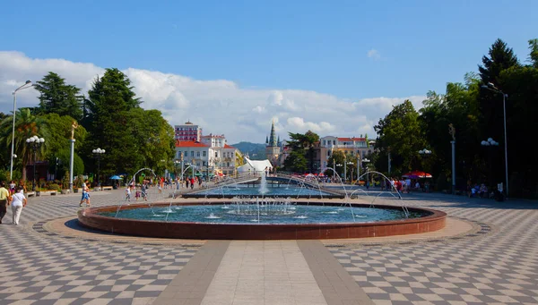 Paisaje Urbano Con Hermosa Arquitectura Plaza Europa Batumi —  Fotos de Stock