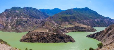 The dam lake of Deriner dam in Artvin province.
