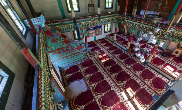 Colorful Internal Painting Decoration Mosque Iremit Maral Village Artvin Turkey —  Fotos de Stock