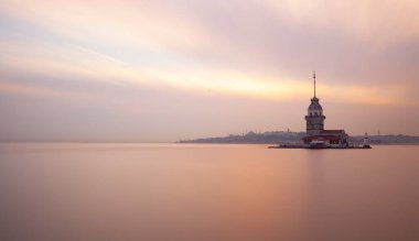 The Maiden's Tower is one of the most photographed structures in the world, it was photographed with the long exposure technique at sunset hours.