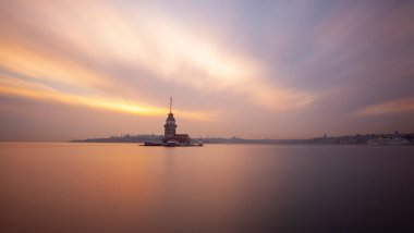 The Maiden's Tower is one of the most photographed structures in the world, it was photographed with the long exposure technique at sunset hours.