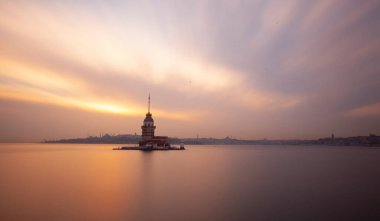 The Maiden's Tower is one of the most photographed structures in the world, it was photographed with the long exposure technique at sunset hours.
