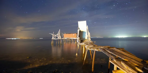 Umakdere Village Tekirdag Which Suitable Region Fishing Fish Night Star — Stock fotografie