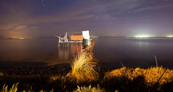 Umakdere Village Tekirdag Which Suitable Region Fishing Fish Night Star — Fotografia de Stock