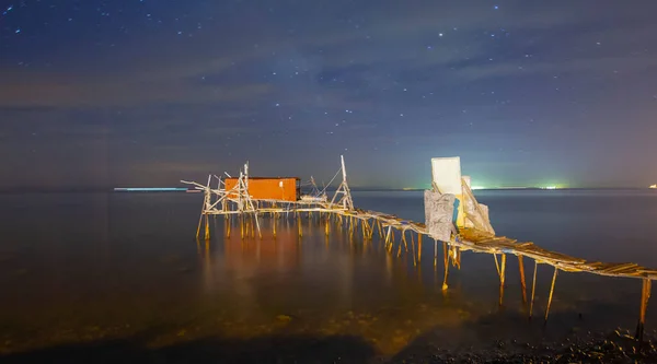 Umakdere Village Tekirdag Which Suitable Region Fishing Fish Night Star — Foto Stock