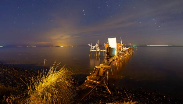 Umakdere Village Tekirdag Which Suitable Region Fishing Fish Night Star — Foto Stock