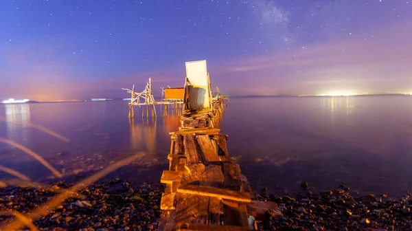 Umakdere Village Tekirdag Which Suitable Region Fishing Fish Night Star — Foto Stock