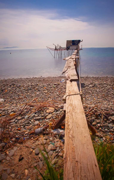 Umakdere Village Tekirdag Which Suitable Region Fishing Fish Night Star — ストック写真