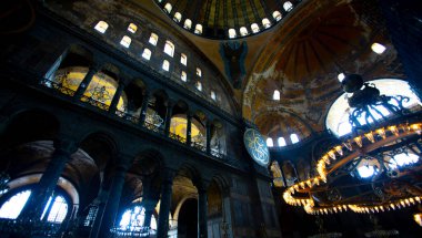 Ayasofya (Ayasofya) İstanbul, Türkiye, Bizans mimarisi, kent simgesi ve mimari dünya harikası