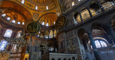 Ayasofya (Ayasofya) İstanbul, Türkiye, Bizans mimarisi, kent simgesi ve mimari dünya harikası