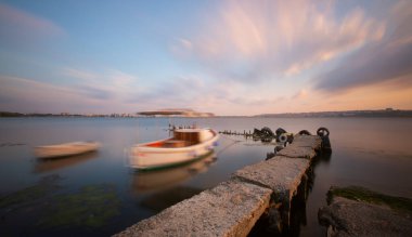 Istanbul Marmara Sea coastline, long exposure photography technique