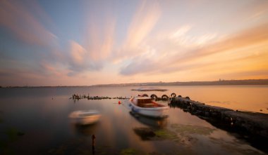 Istanbul Marmara Sea coastline, long exposure photography technique