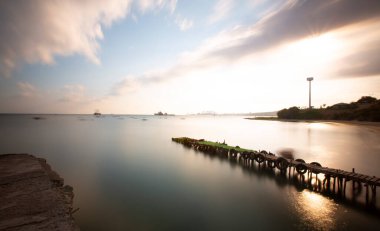 Istanbul Marmara Sea coastline, long exposure photography technique
