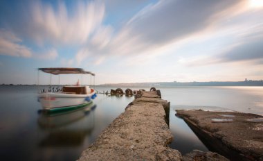 Istanbul Marmara Sea coastline, long exposure photography technique
