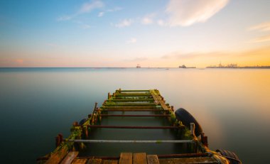 Istanbul Marmara Sea coastline, long exposure photography technique