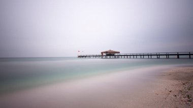 Istanbul Marmara Sea coastline, long exposure photography technique