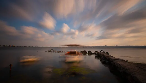 Istanbul Marmara Sea Coastline Long Exposure Photography Technique — Foto de Stock