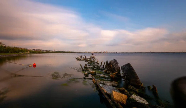 Istanbul Marmara Sea Coastline Long Exposure Photography Technique — Foto de Stock