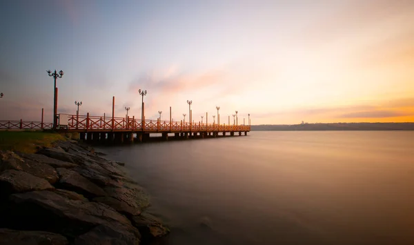 Istanbul Marmara Sea Coastline Long Exposure Photography Technique — Zdjęcie stockowe