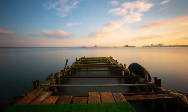 Istanbul Marmara Sea Coastline Long Exposure Photography Technique — Stock Fotó