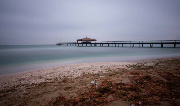 Берегова Лінія Стамбулі Мармурове Море Техніка Довготривалої Фотографії — стокове фото