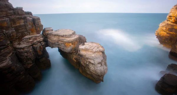 Rocky Cliffs Black Sea Well Suited Long Exposure Photography City — 스톡 사진