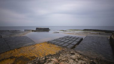 Pink Rocks Kefken Kerpe near Black Sea in Winter