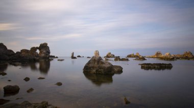Kerpe Cliffs, long exposure shot at sunset. Kocaeli, Turkey