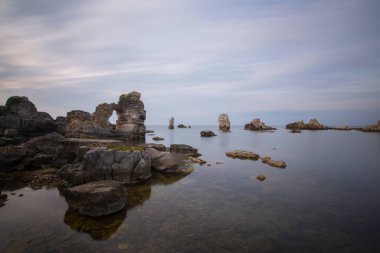 Kerpe Cliffs, long exposure shot at sunset. Kocaeli, Turkey