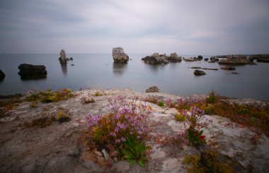 Kerpe Cliffs, long exposure shot at sunset. Kocaeli, Turkey