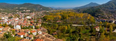 View of Tarakli which is a historic district in the Sakarya Province of the Marmara region, Turkey. Tarakli is a member of the Cittaslow movement. Traditional Ottoman houses in Anatolia district.