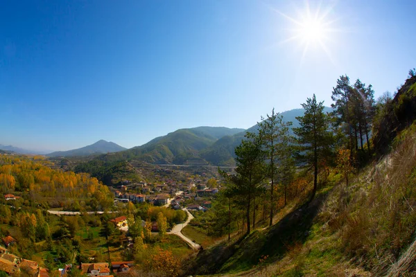 View of Tarakli which is a historic district in the Sakarya Province of the Marmara region, Turkey. Tarakli is a member of the Cittaslow movement. Traditional Ottoman houses in Anatolia district.