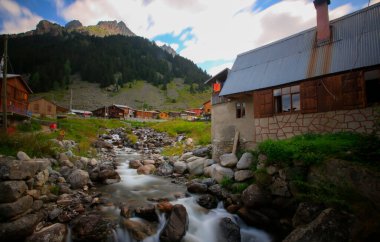 Rize 'deki Elevit Platosu. Bu plato, Rize 'nin Camlihemsin ilçesinde yer almaktadır. Kackar Dağları bölgesi. Rize, Türkiye.