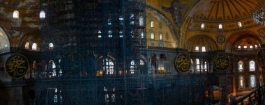 Ayasofya (Ayasofya) İstanbul, Türkiye, Bizans mimarisi, kent simgesi ve mimari dünya harikası